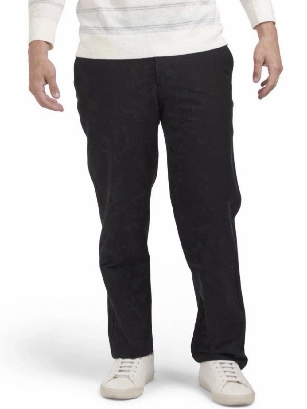 Dockers Comfort Knit Chino Straight Fit Flat Front Pants Dark Gray Size 29x30